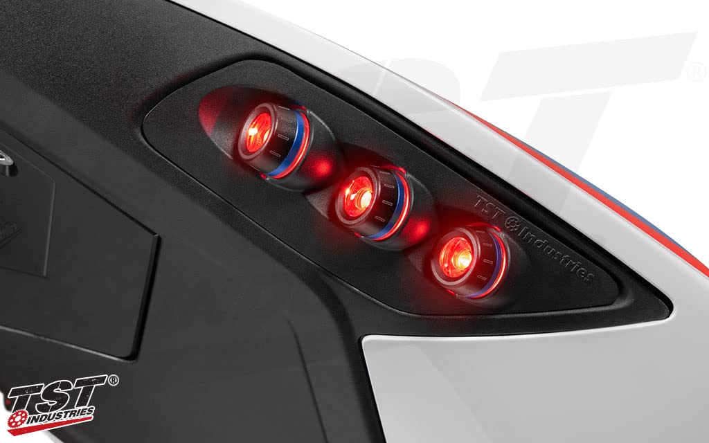TST Industries BMW S1000RR LED Tail Light with Integrated Turn Signals (19-22) (Red) 20BMWS1KINT-R