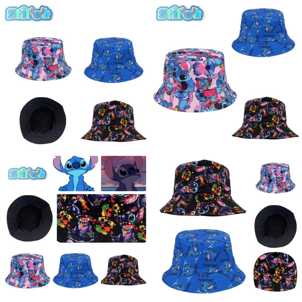New Stylish Stizy Graffiti Black Cartoon Printed Adult Fisherman Hat Casual Bucket Hat Sunscreen Cap