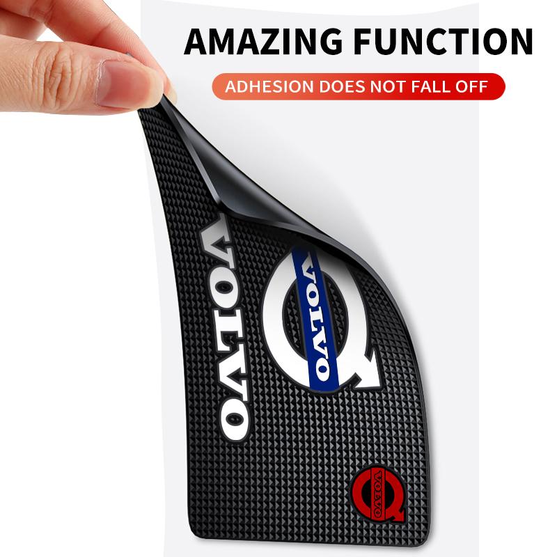 Tapete Antiderrapante de Silicone para Carro Painel Interno Emblema de Carro Almofada Adesiva Para Volvo Rdesign S80L XC60 XC90 S40 S60 S80 V40 V50 V60 V70
