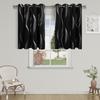 1Pc High Precision Silver Embossed Wave Pattern Blackout Curtain, Window Curtains For Living Room Bedroom Kitchen Home Decor
