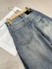 R.13 Autumn Retro Loose Wide-Leg Patchwork Denim Jeans