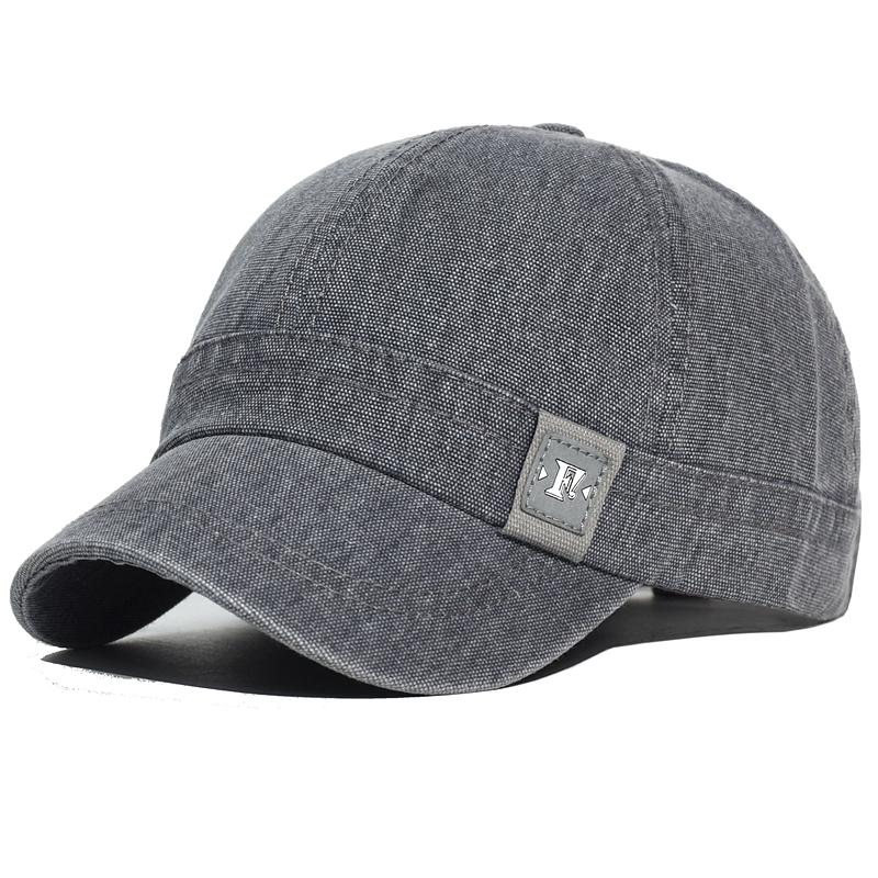 Fashion Short Brim Washed Cotton Baseball Cap Men Women Soft Vintage Dad Hat Adjustable Trucker Style Low Profile Caps