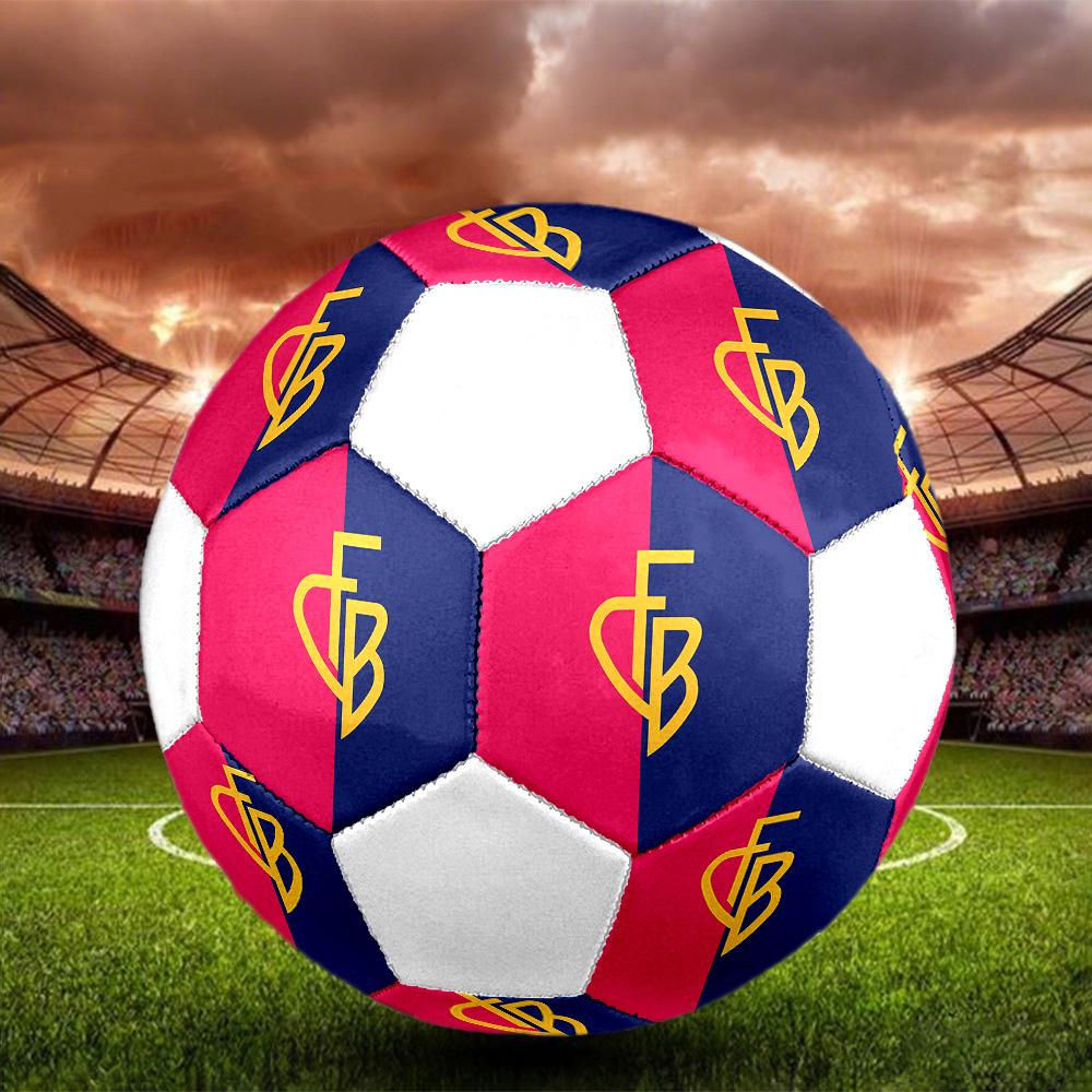 1PC FC Basel Club Size 5 Soccer Ball PrahaIndoor Soccer Ball Colorful All Ages Machine Stitched PVC Competition Ready Durable High-Bounce