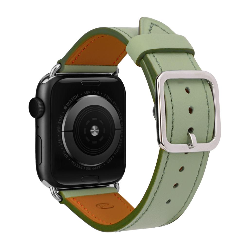 Simple First Layer Calfskin Ultra Leather Watch Strap 49mm Replacement for Apple Watch Ultra All Series Premium Wristband Accessory