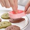 6Pcs/Set DIY Cartoon Biscuit Mould Christmas Cookie Cutters 3D Cartoon Cookie Stamp Plastic Baking Mould