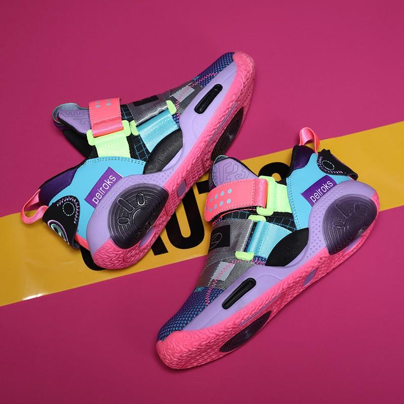 Kids Basketball Shoes Boys Girls Lightweight Breathable Mesh Training Sneakers With Rotating Buckle US 13
