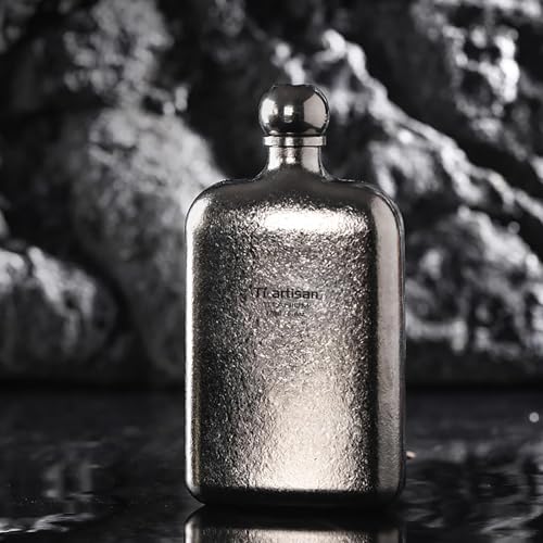 Ti Artisan Titan Weinflasche, Ultraleichte Titanflasche für Outdoor-Camping, Wandern und Bergsteigen (7,8 fl oz, Silber)