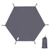 Waterproof Camping Tarp Thicken Picnic Mat Durable Beach Pad Hexagonal Tent Mat Multifunctional Tent Footprint Sun Canopy Ground Sheet