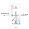 Stainless Steel Round Head Eyebrow and Nose Hair Trimming Scissors