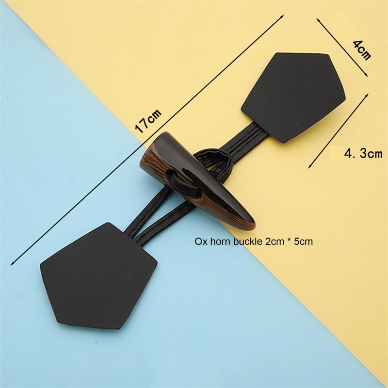 2 Buc. Lemn Piele Corn Nasture Toggle Craft Butoni Palton Accesorii Cusut DIY