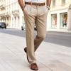 Men's Straight Leg Dress Pants Loose Fit Business Casual Suit Pants with Drape for Young and Aged Men
