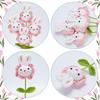 ORIGACH 10 Set Crochet Kit for Beginner Adults, Crochet Cute Rabbit Flower Bouquet Starter Crochet Kit with Step by Step Video Tutorial, Instruction,