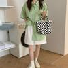222 lace contrasting handbag retro women walking bag hand carrying mobile phone bento bag