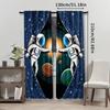 2pcs Modern Polyester Astronaut Curtains   Rod Pocket Space-Themed Drapes   Machine Washable   Adventure Bedroom Decor   Semi-Sheer