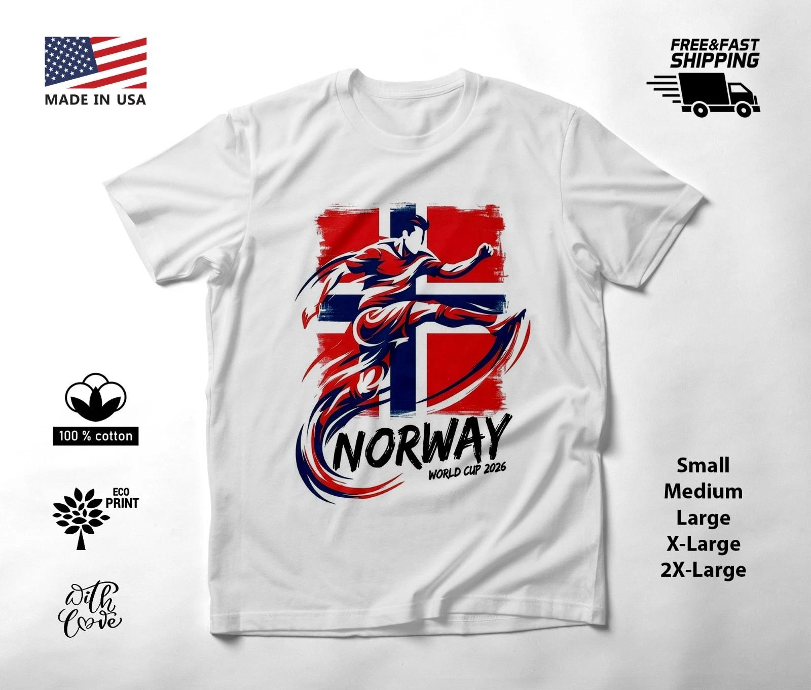 NORWAY - NEW World Cup 2026 Football Soccer Fans T-Shirt Tee Shirt XS