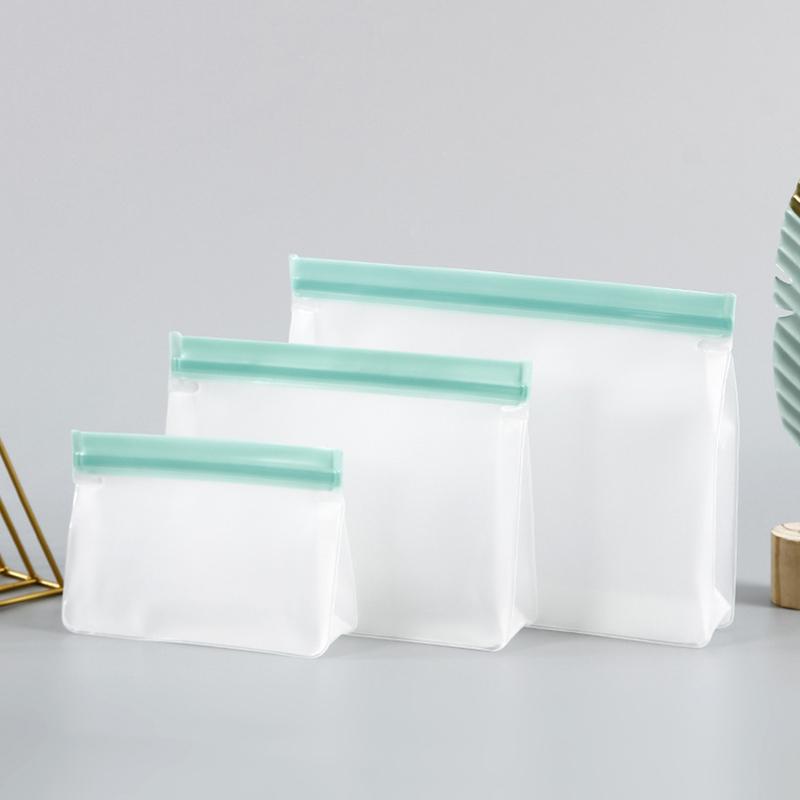 Peva Food Storage Bag Upgrade Leakproof  Reusable Ziplock Silicone Bag