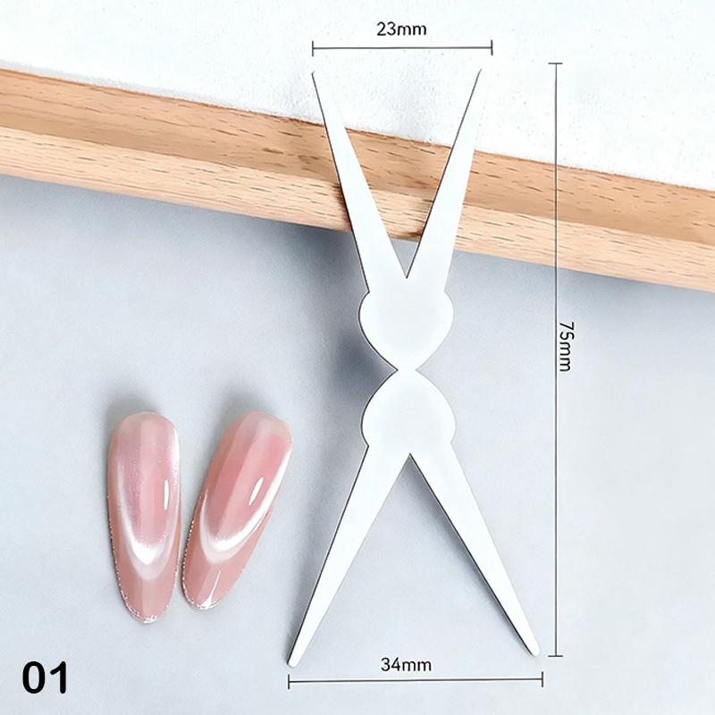 Magnetic Effect Iron Sheet for Strong Cat Eye And French Shape Manicure Double Headed Y-Shaped Nail Art Gel Polish