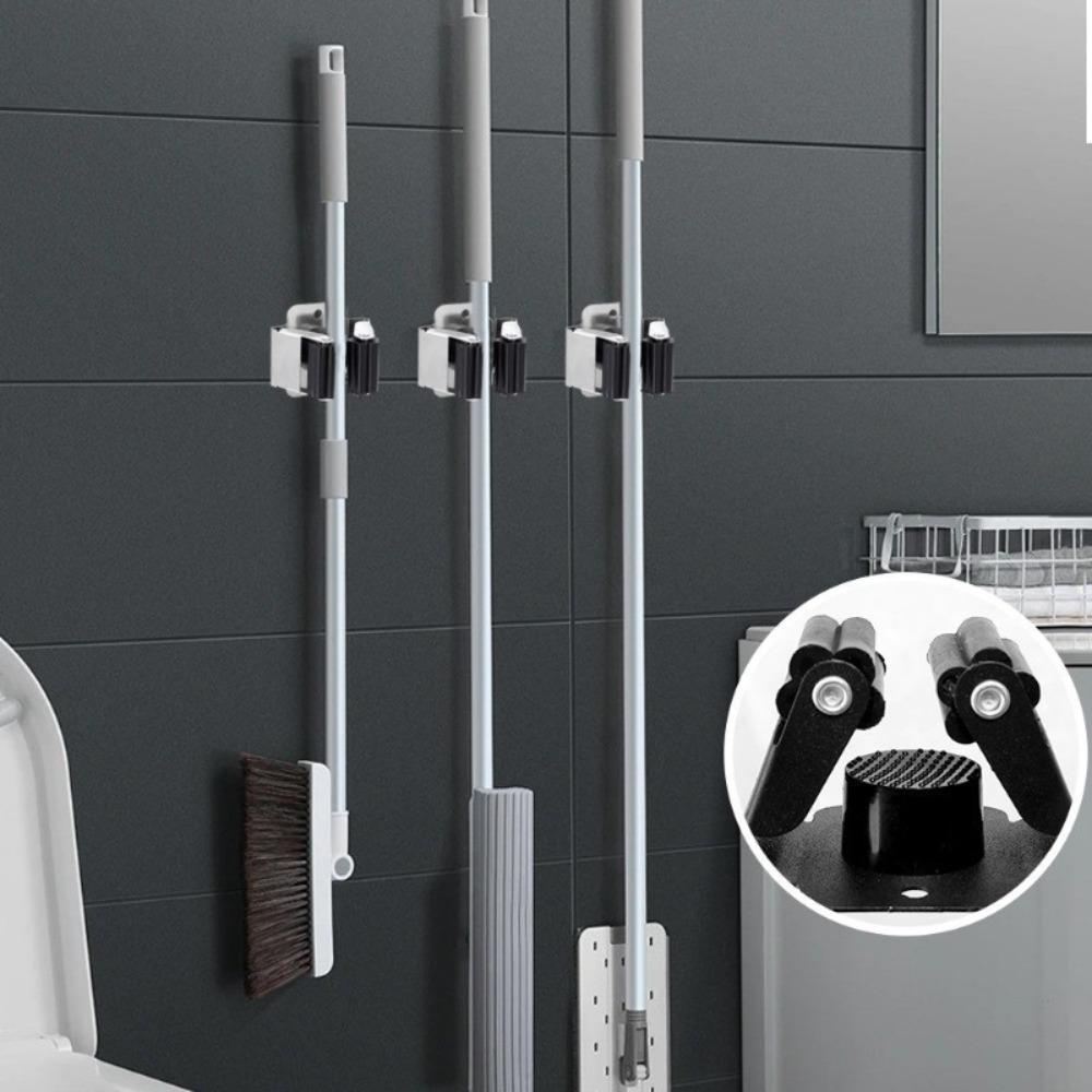 304 Stainless Steel Mop Holder Waterproof Wall Mounted Mop Storage Rack Storage Rack Hook Rack Wall Mounted Hooks Kitchen