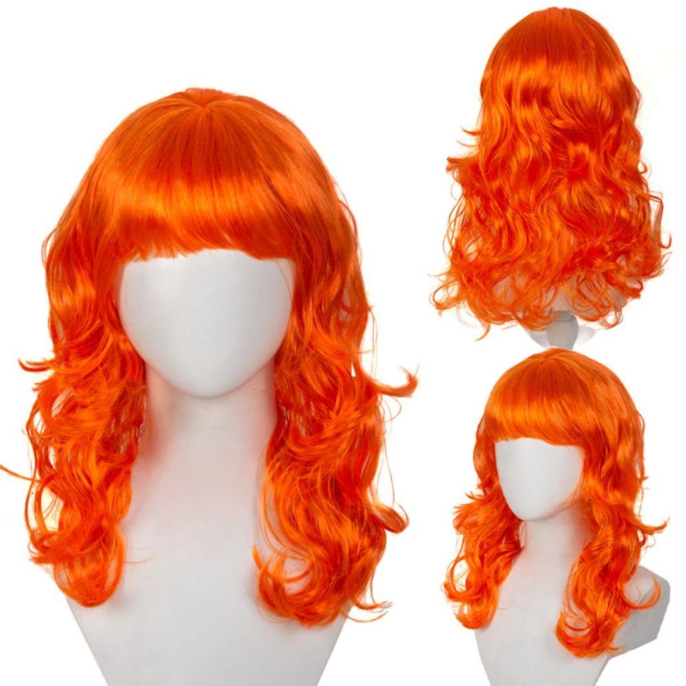 Cosplay Long Curly Wave Wig Synthetic Women Layered Wigs Halloween