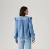 Levis Standard Sweet Cool Ruffle Denim Shirt Women Tops A8688-0021