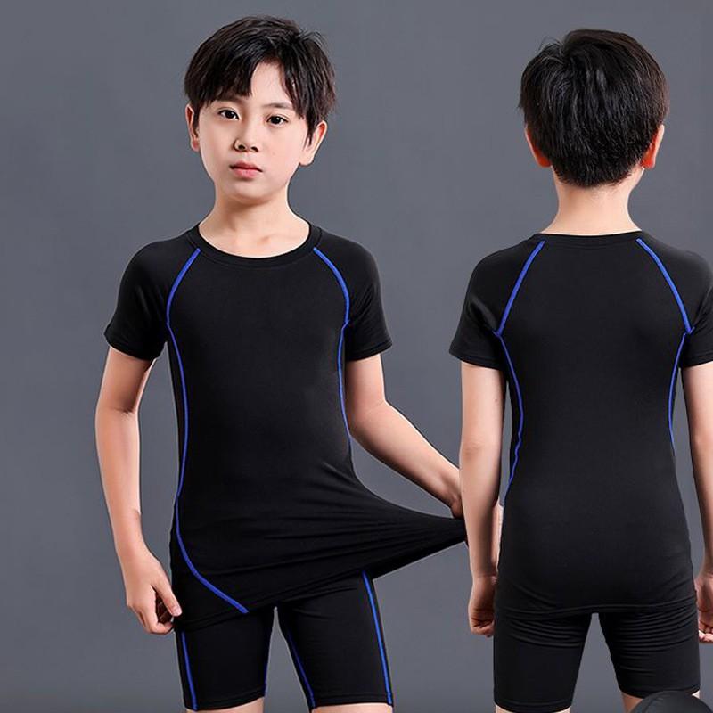 Ensemble de maillot de bain pour garçons Séchage rapide Protection UV Maillot de bain deux pièces Enfants Natation Plage Sports