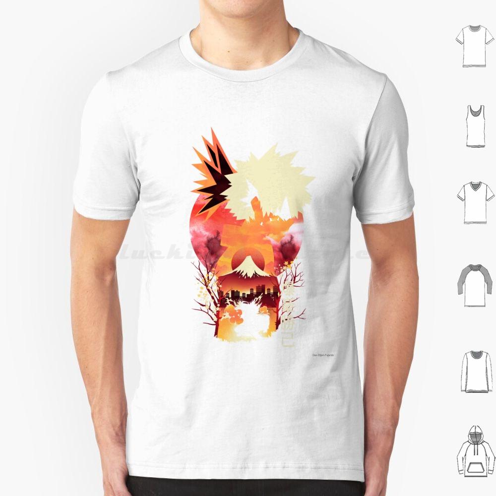 Bakugou Sunset T Shirt Big Size 100 Cotton Anime Manga Artistic Sunset Kawaii Japan Japanese Inspiration Home Hero Titan Tv