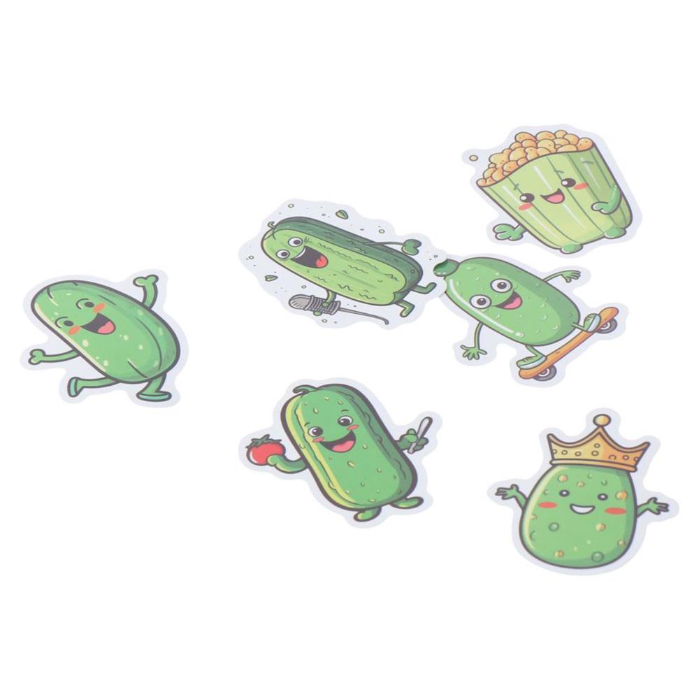 PVC Pickle Stickers Green Cute Sticker Scrapbook Stickers Vinyl Stickers  for DIY