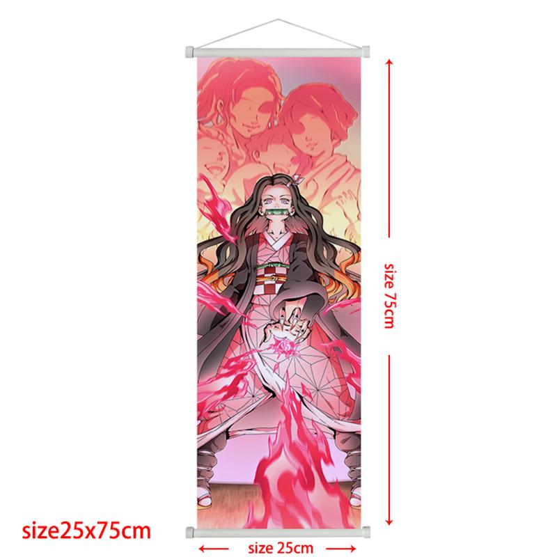 Demon Slayer Scroll Poster Rengoku Kyoujurou Heimdeko Kamado Tanjirou Wohnzimmerdekoration Hängegemälde Kindergeschenk Poster