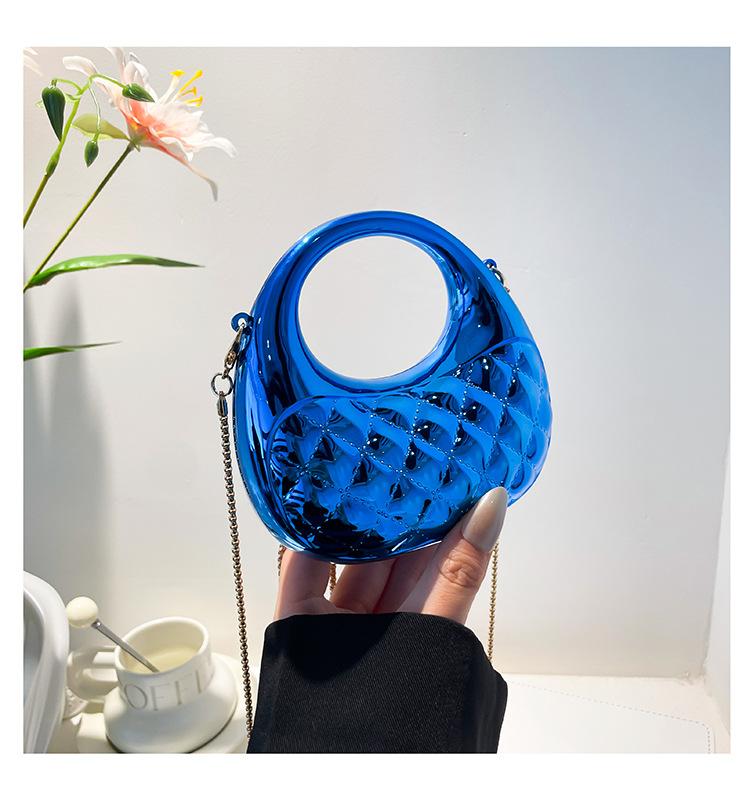 

Акриловая ромбовидная сумка-мессенджер на цепочке женская 2025 банкетная сумка, сумочка в форме гусиного яйца от 50 штук, не соответствует цепочке синий