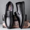 First layer cowhide layer cowhide business men's leather shoes autumn new casual men's shoes soft sole comfortable middle-aged and elderly dad