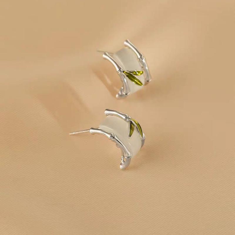 

Модные роскошные нишевые серьги с опалом и бамбуком, геометрические серьги-джокеры, женские