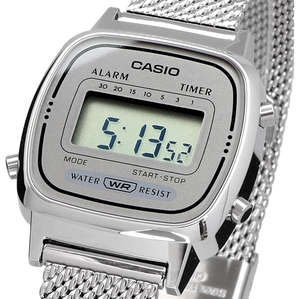 CASIO Casio Casio Standard Women's Quartz Digital Metal Mesh Silver Gray LA670WEM-7 [Parallel Imp...