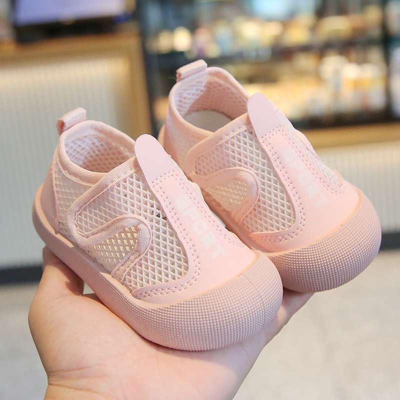 Baby Summer Shoes New Girls Net Shoes Spring and Summer Soft Sole Non-slip Baby Step Shoes Mesh Breathable Sandals Net Shoes