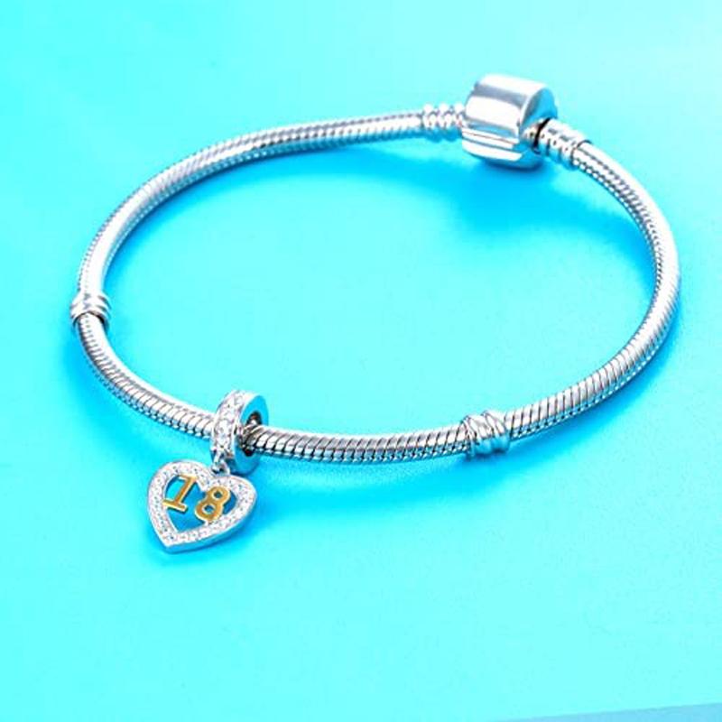 New copper Hollowed Out threedimensional Sparkling Arabic Numeral Charm Bead Charms Compatible With Ideal For Bracelets Necklaces Do It Yourself Fine