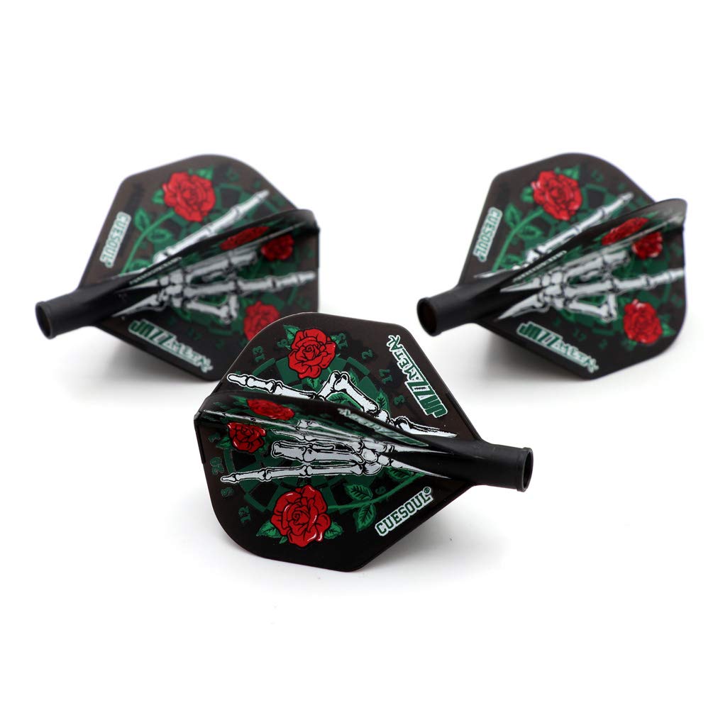 CUESOUL Dart Flights TERO System AK4 Standard Shape Thermal Transfer Pattern 3 Pieces black