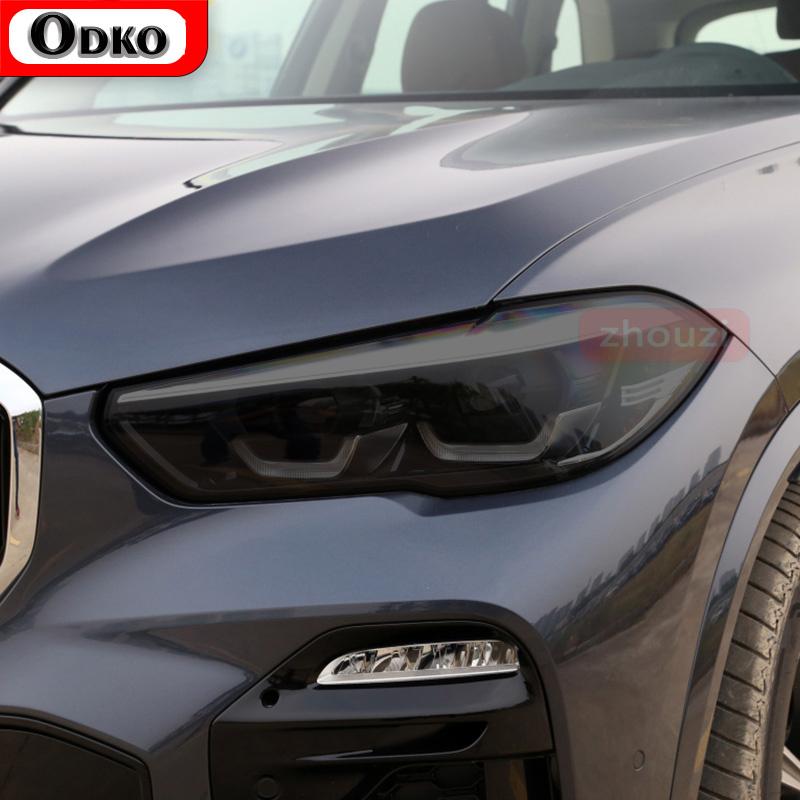 2 vnt. BMW X5 F15 M F85 G05 Automobilio priekinių žibintų tamsinimo juoda apsauginė plėvelė Vinilo apsauga Skaidrus TPU lipdukas Priedai