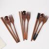 Spoon Fork Chopsticks Portable Cutlery Set Wooden Tableware Set Travel Eco-friendly Household Kitchen Dinnerware Set