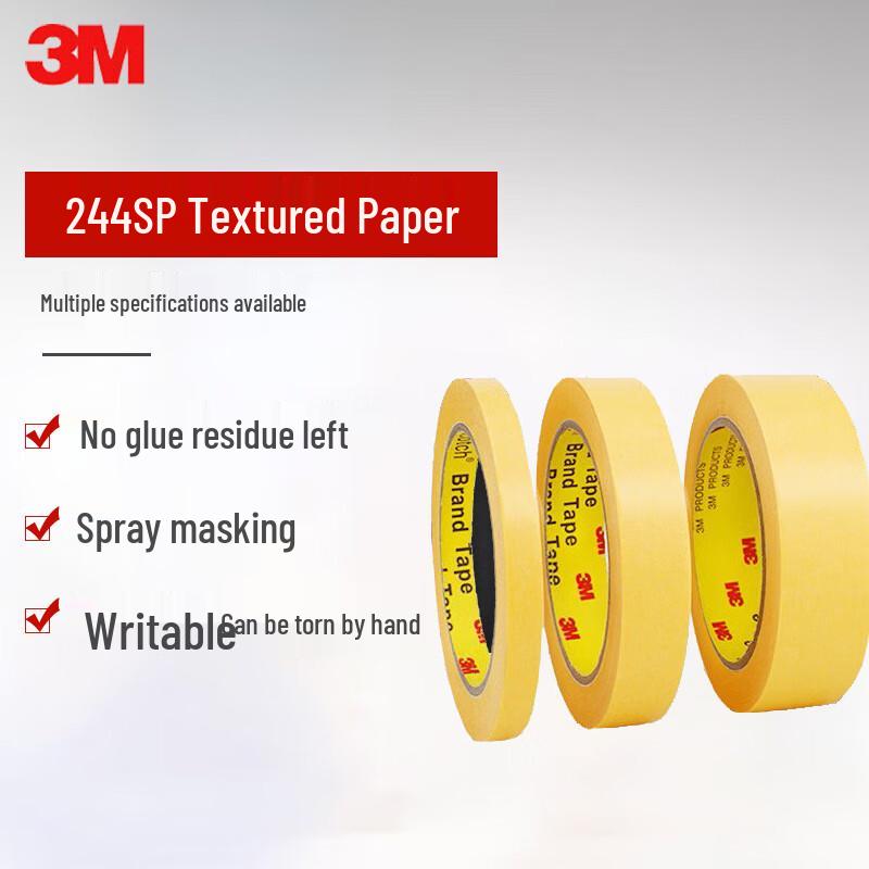 3M 244 Yellow High-Temperature Masking Tape
