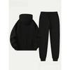 Spring and Autumn Warm Men's Hoodie Set Sports and Leisure Two Piece Set Boston Printed Hoodie and Casual Pants Combination