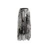 Demana Elegant 100% Silk Ink Print A-Line Skirt