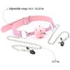 Breathable Pink Leather Bondage Gag Mouth Ball with Adjustable Metal Chain Nipple Clamps -Ultimate Pleasure for Adult Women