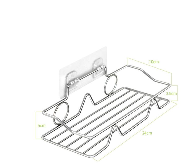 Adhesive Bathroom Shelf Bathroom Storage Organizer Rustproof Storage Basket for Shampoo Bottle