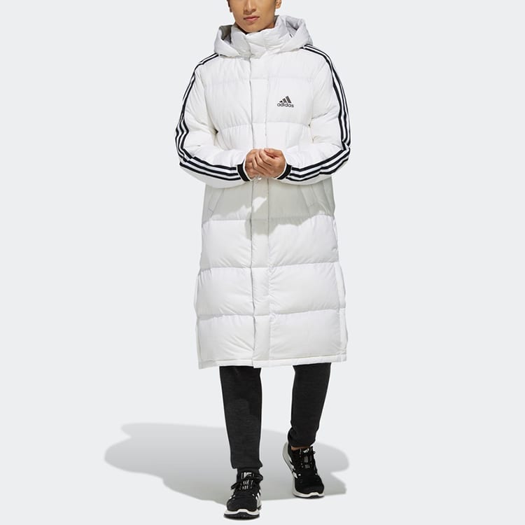 adidas Down Jackets Men's White Hooded Moderate Other EH3991