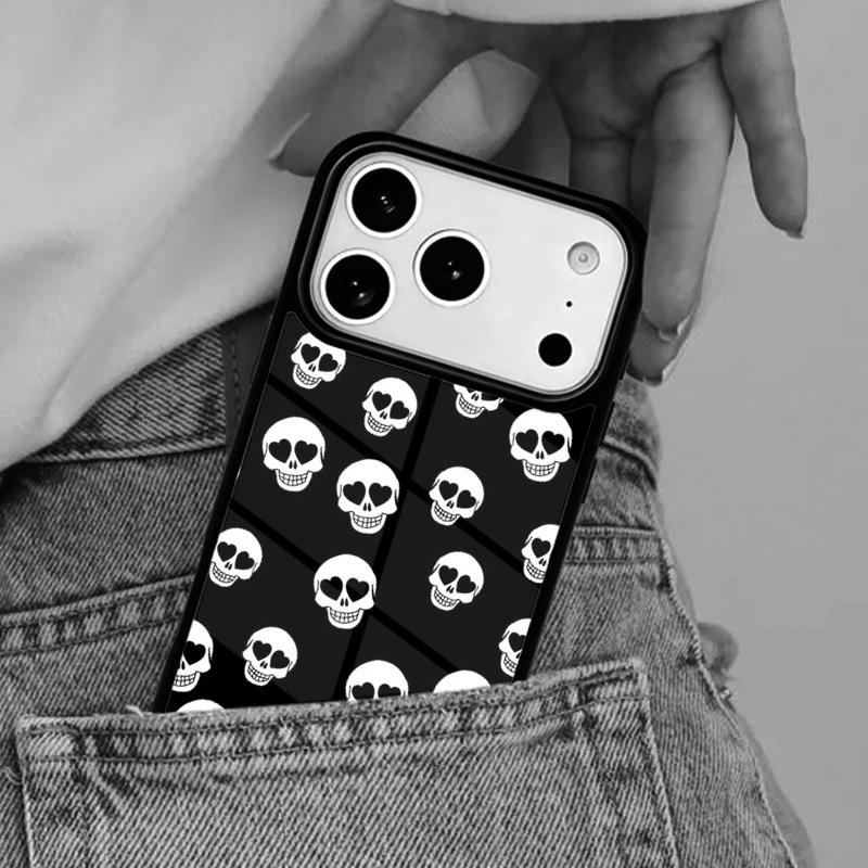 Skulls Bones Skeleton Phone Case for iPhone 17ProMax 12 13 14 15 16e 17 Pro Max Plus Air Cover