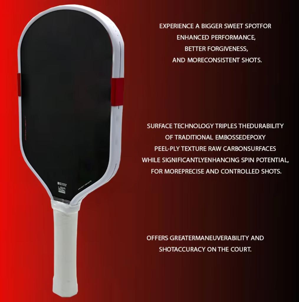 Factory Direct Standard 16mm Pickleball Paddle Boomstik 5th Gen Embedded Metal Weighting Integrated Hot Pressing
