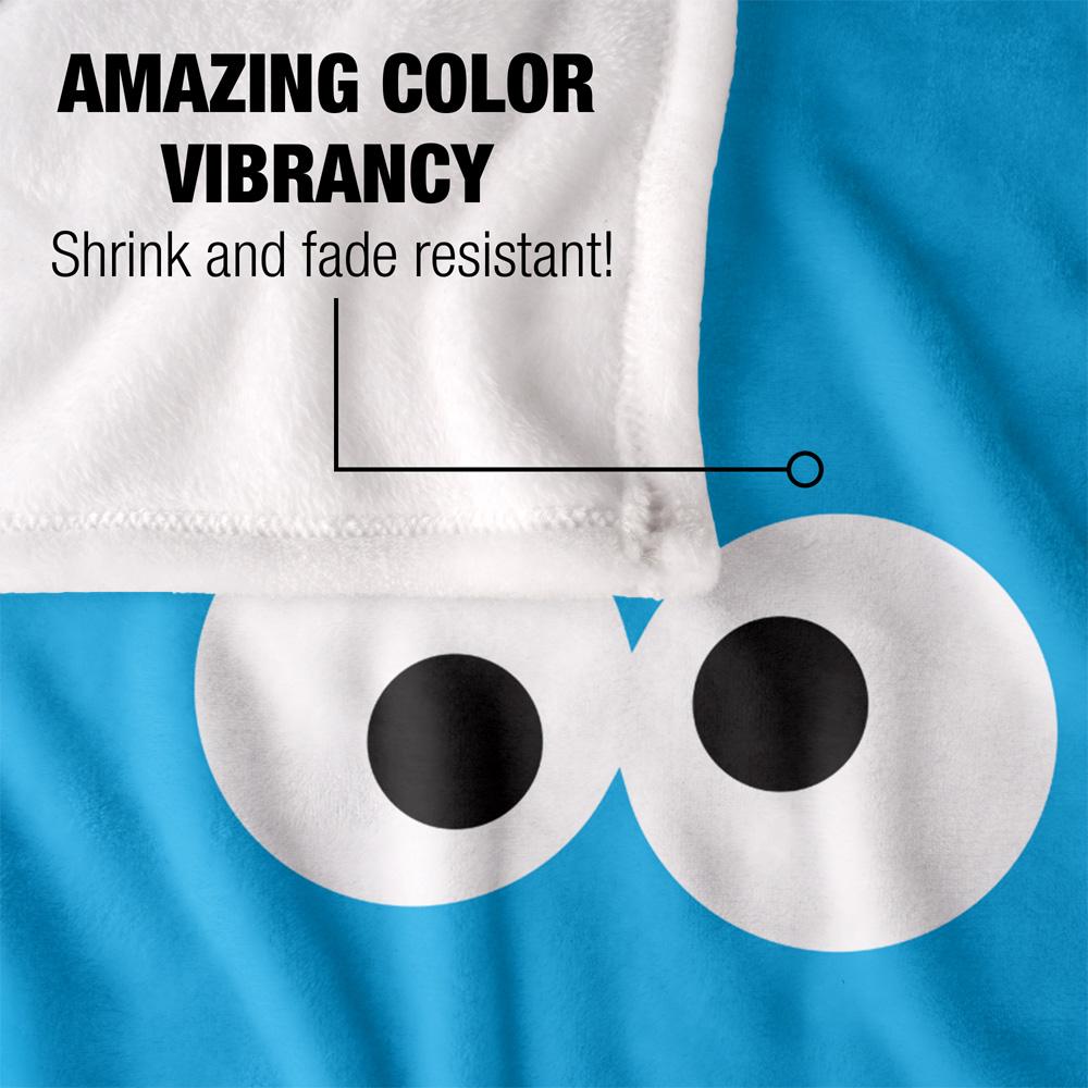 Sesame Street Face Cookie Monster Blanket