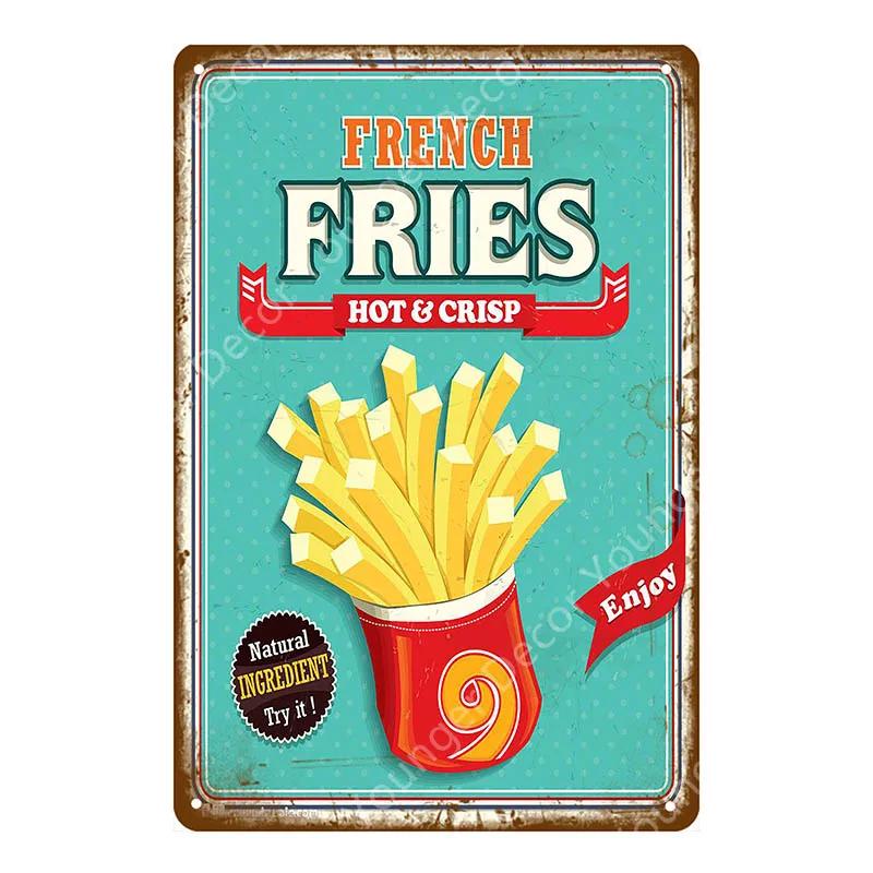 Homemade Pies Retro Plaque Breakfast Diner Metal Tin Signs Cafe Bar Pub Signboard Wall Decor Vintage Food Plates YJ166