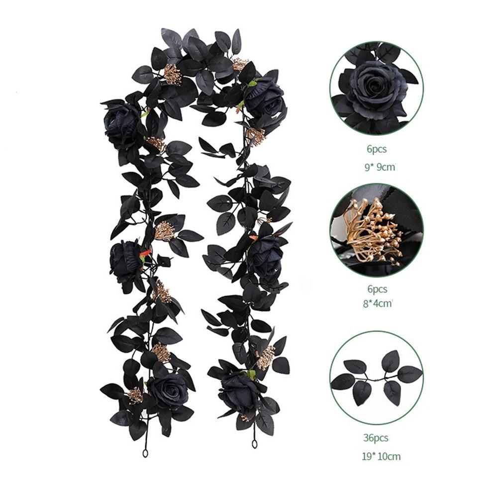 Realistic And Natural Look Artificial Flowers Fake Roses Halloween Garland
