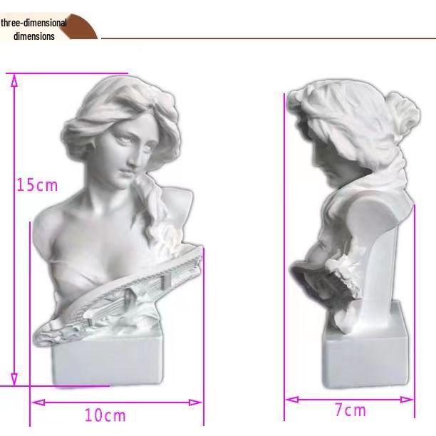 Resin Mini Plaster Figure: Character Model for Art Teaching and Painting Sketches.