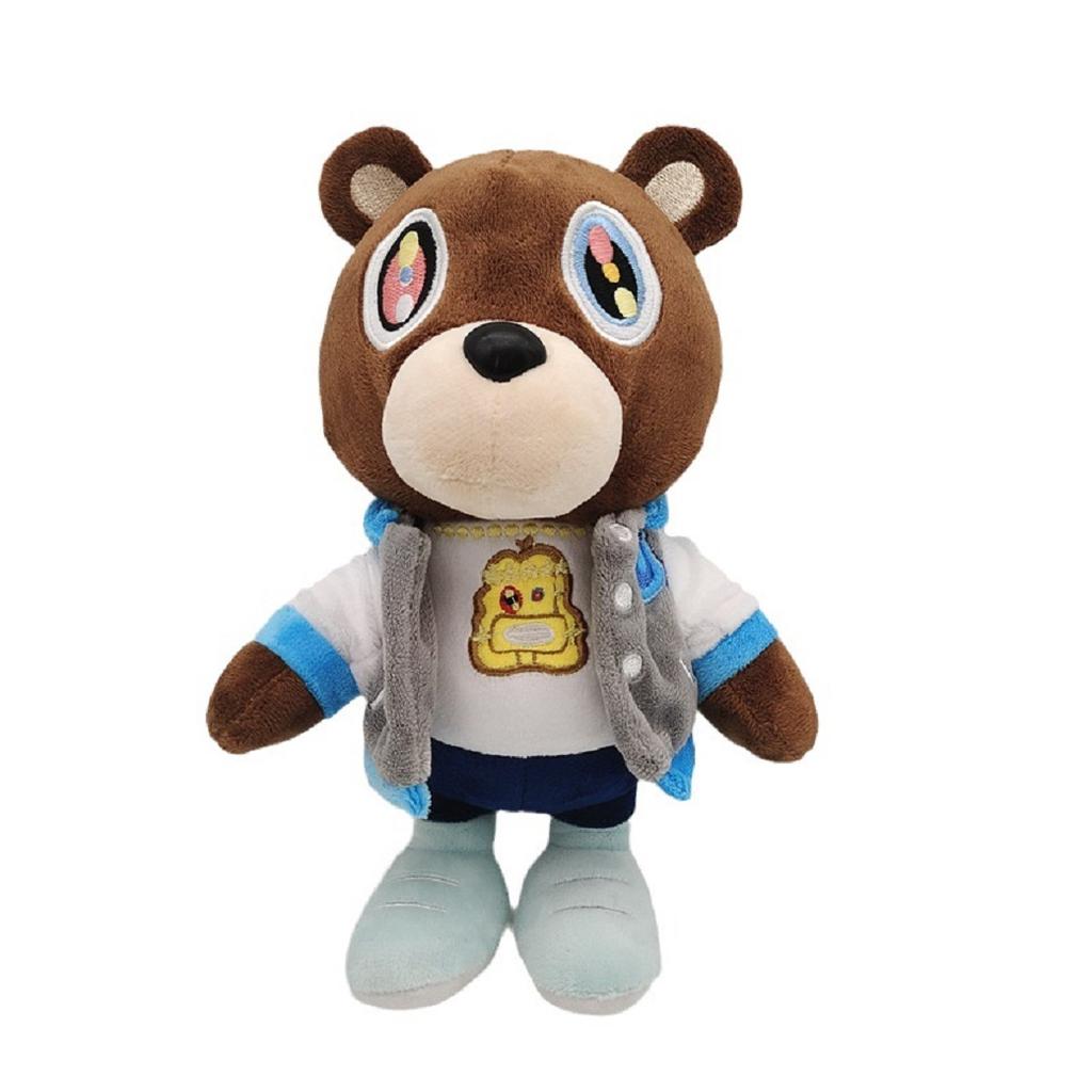 The 25-30cm Kanye Dropout Bear Teddy Bear Plush Toys Kanye West Graduation Soft Stuffed Home Room Decor Birthday Gift